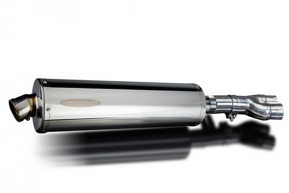 HONDA NTV600 NTV650 REVERE 88-99 450mm OVAL STAINLESS BSAU SILENCER EXHAUST KIT