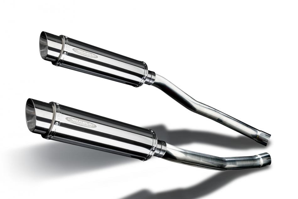 KAWASAKI ZZR1400 NINJA 2008-2011 350mm ROUND STAINLESS BSAU SILENCER EXHAUST KIT