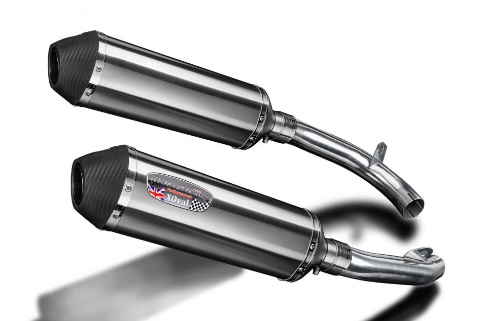 Honda VTR1000 Firestorm 1997-03 2 x 343mm X-Oval Stainless Exhaust Silencers Kit