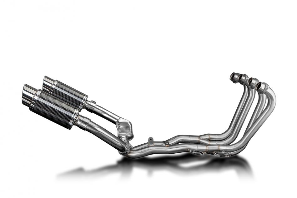 Honda CBR1000 FH-FX Hurricane 87-99 Full Exhaust 4-2 200mm Round Carbon Silencer