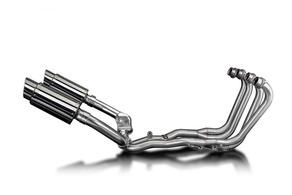 Honda CBR1000F FH-FX Hurricane 87-99 Exhaust 4-2 200mm Round Stainless Silencer