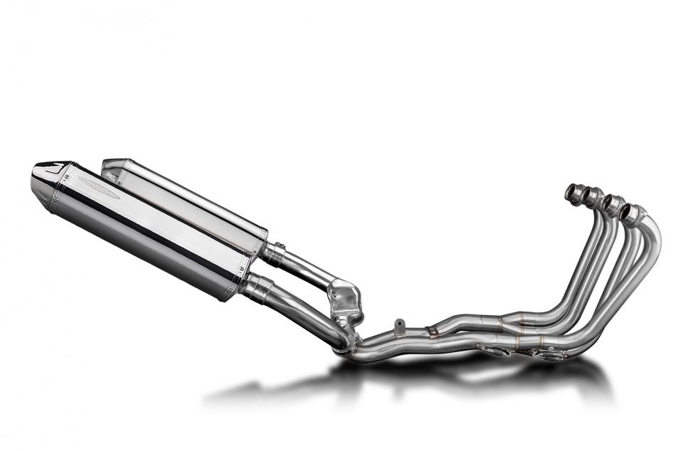 Honda CBR1000 FH-FX Hurricane 87-99 Exhaust 4-2 420mm TriOval Stainless Silencer