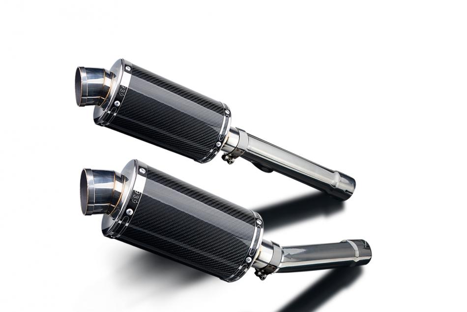 HONDA CBR1100XX BLACKBIRD 96-09 225mm OVAL CARBON SILENCER EXHAUST KIT