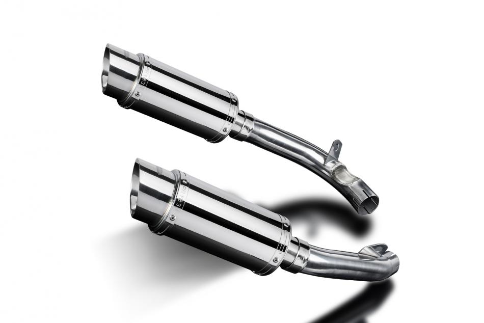 HONDA VTR1000 FIRESTORM 1997-03 200mm ROUND STAINLESS SILENCER EXHAUST KIT