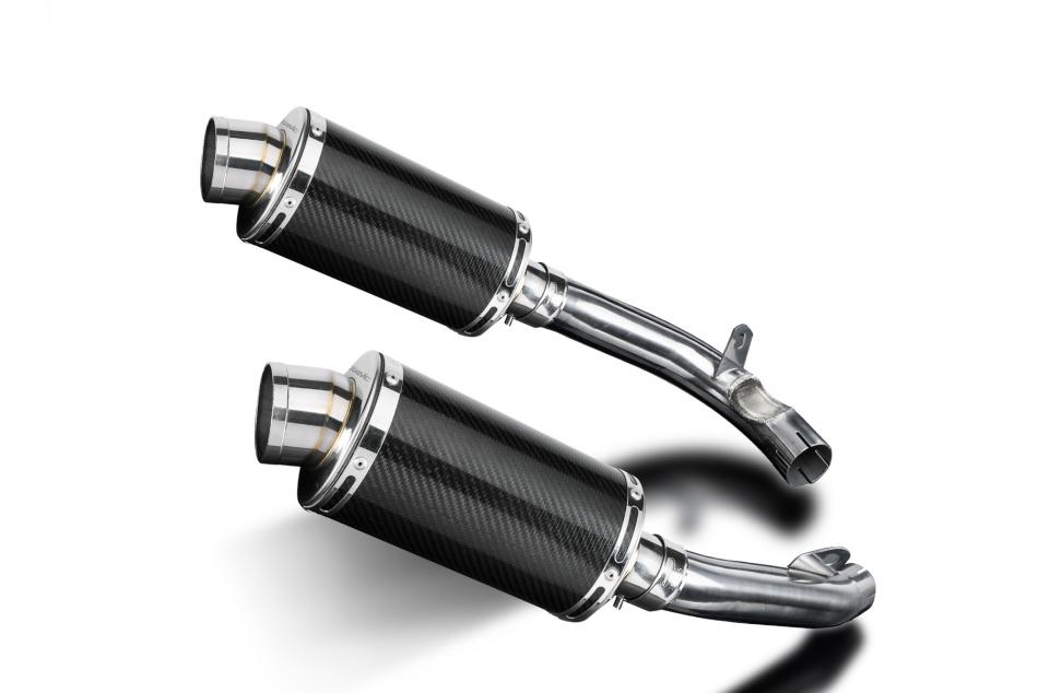 HONDA VTR1000 FIRESTORM 1997-03 225mm OVAL CARBON SILENCER EXHAUST KIT