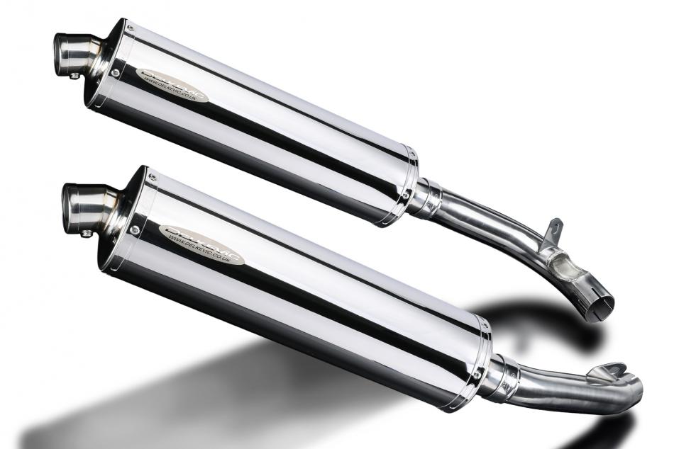 HONDA VTR1000 FIRESTORM 1997-03 450mm OVAL STAINLESS BSAU SILENCER EXHAUST KIT