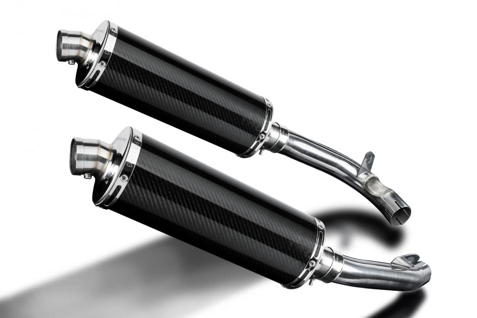 HONDA VTR1000 FIRESTORM 1997-03 350mm CARBON BSAU SILENCER EXHAUST KIT