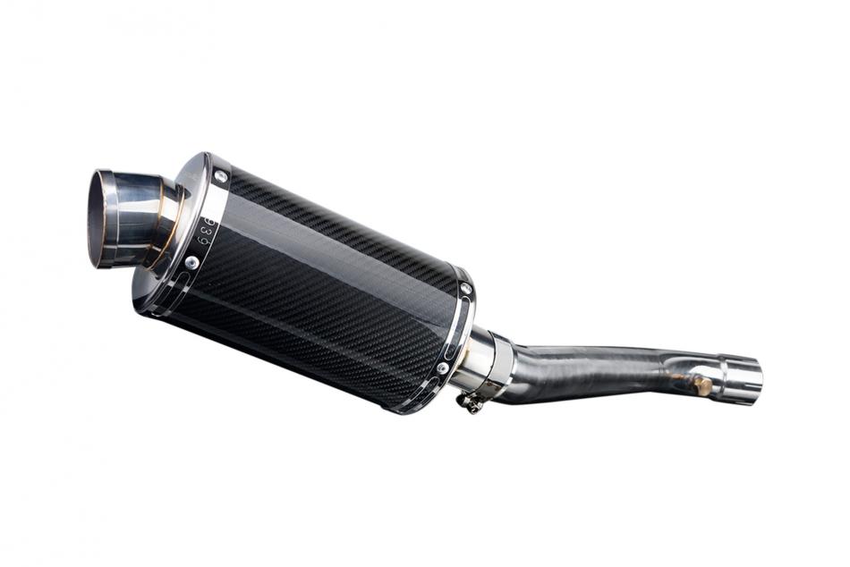 KAWASAKI ZX10R NINJA 11-15 DECAT 225mm OVAL CARBON SILENCER EXHAUST KIT