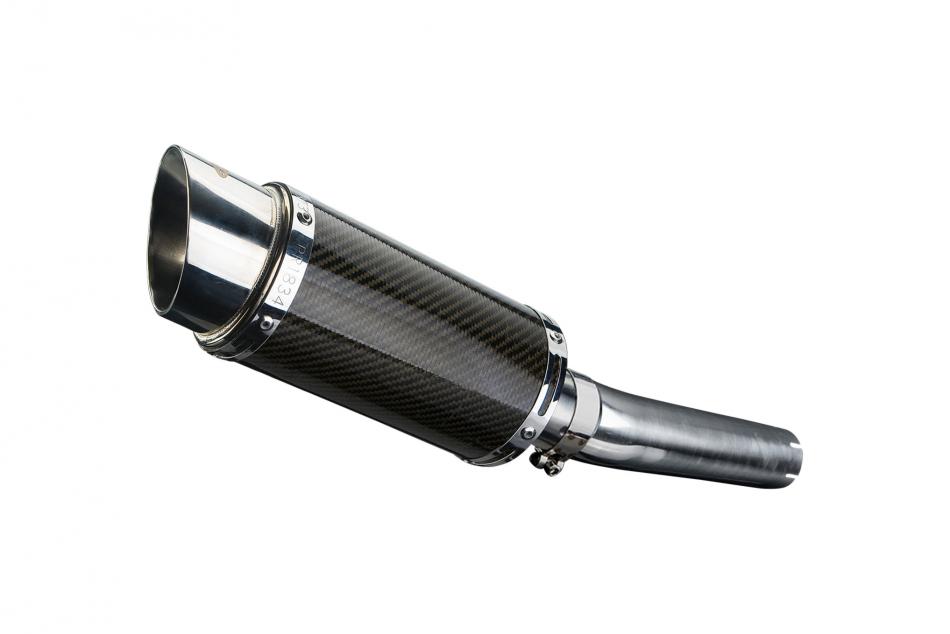 HONDA CBF600 S N 2004-2007 200mm ROUND CARBON  SILENCER EXHAUST KIT