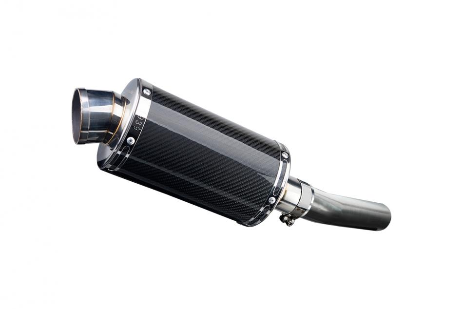 Kawasaki 1000 Versys 2010-2014 225mm Oval Carbon Exhaust Silencer Can Kit