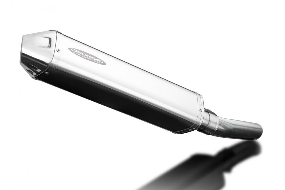 Kawasaki KLZ1000 2010-2014 420mm Tri-Oval Stainless Exhaust Silencer Can Kit