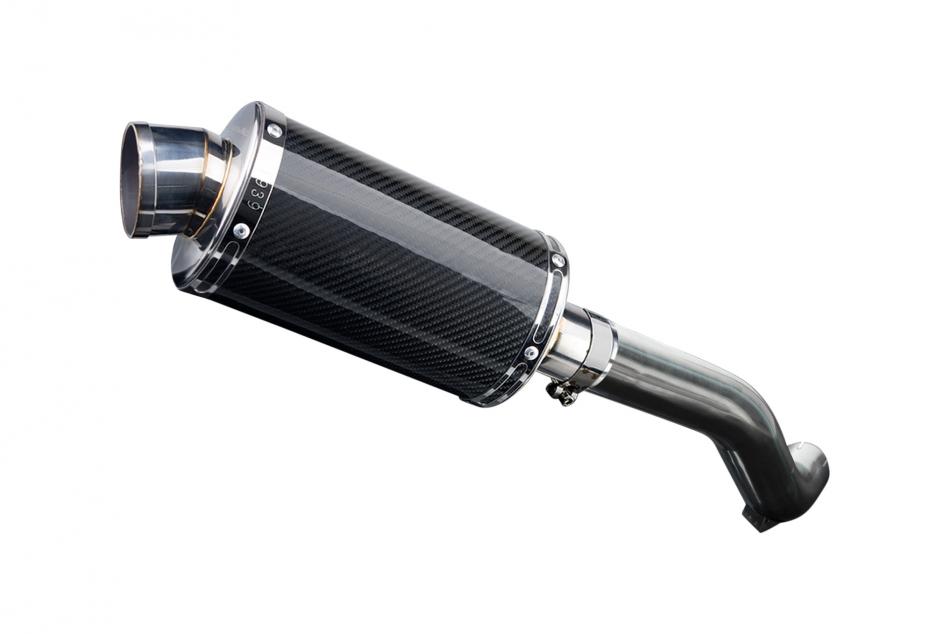 HONDA VFR800Fi 1998-01 HI LEVEL 225mm OVAL CARBON SILENCER EXHAUST KIT