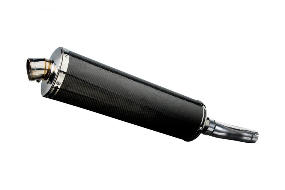 TRIUMPH SPEED TRIPLE 955i 02-04 450mm OVAL CARBON BSAU SILENCER EXHAUST KIT