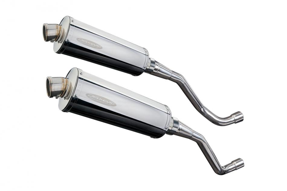 YAMAHA XT660X XT660R 2004-2016 350mm OVAL STAINLESS BSAU SILENCER EXHAUST KIT
