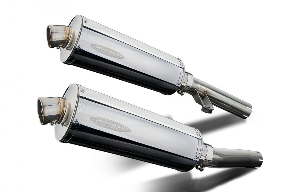 KAWASAKI ZZR1200 NINJA 2002-2005 350mm OVAL STAINLESS BSAU SILENCER EXHAUST KIT