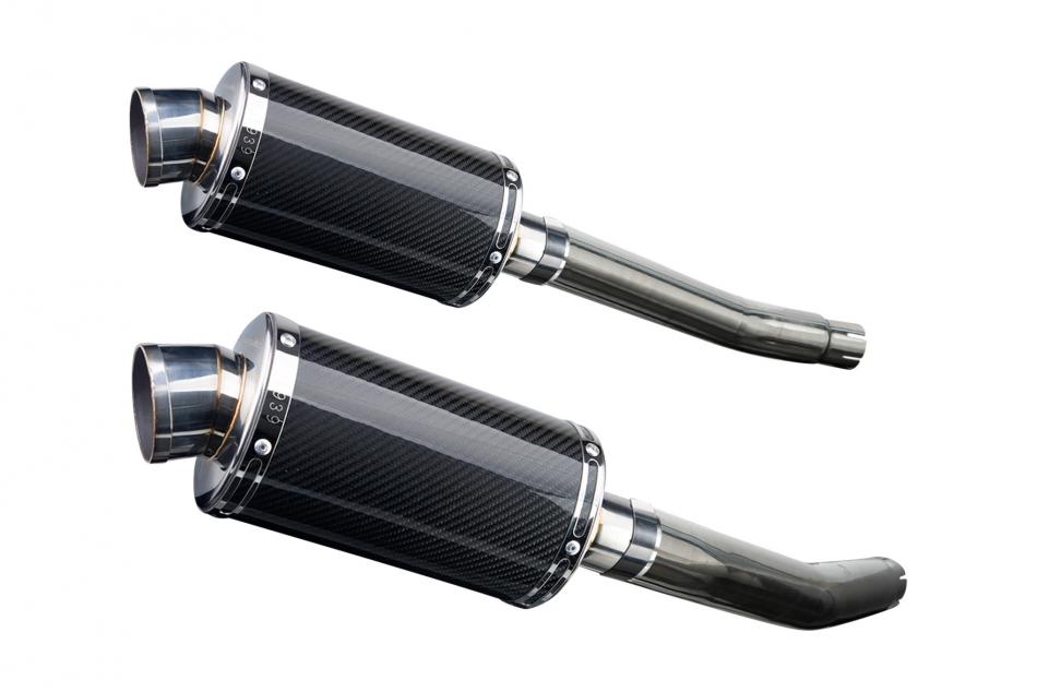 SUZUKI GSX1300R HAYABUSA 2008-2020 225mm OVAL CARBON SILENCER EXHAUST KIT