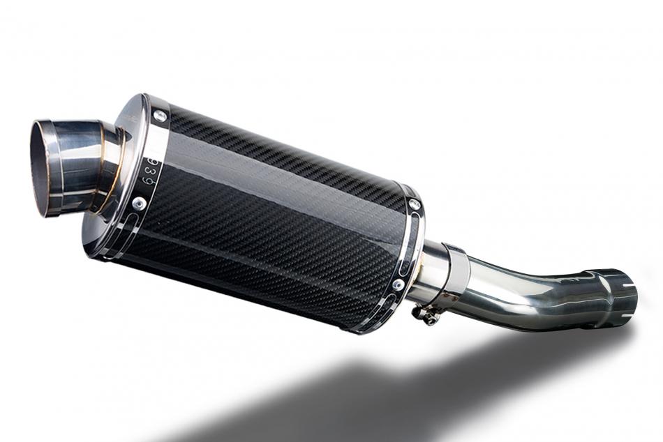 SUZUKI GSF650 BANDIT 2007-2014 225mm OVAL CARBON SILENCER EXHAUST KIT