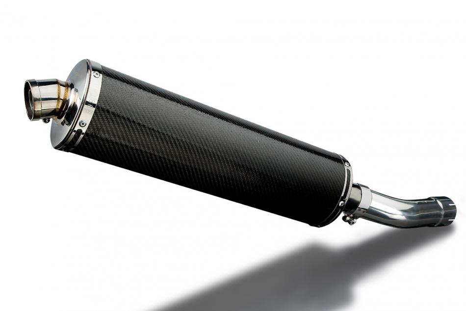 SUZUKI GSF650 BANDIT 2007-2014 450mm OVAL CARBON BSAU SILENCER EXHAUST KIT