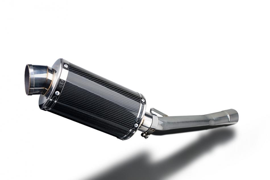 SUZUKI GSX750F SPORTS 1998-2006 225mm OVAL CARBON SILENCER EXHAUST KIT