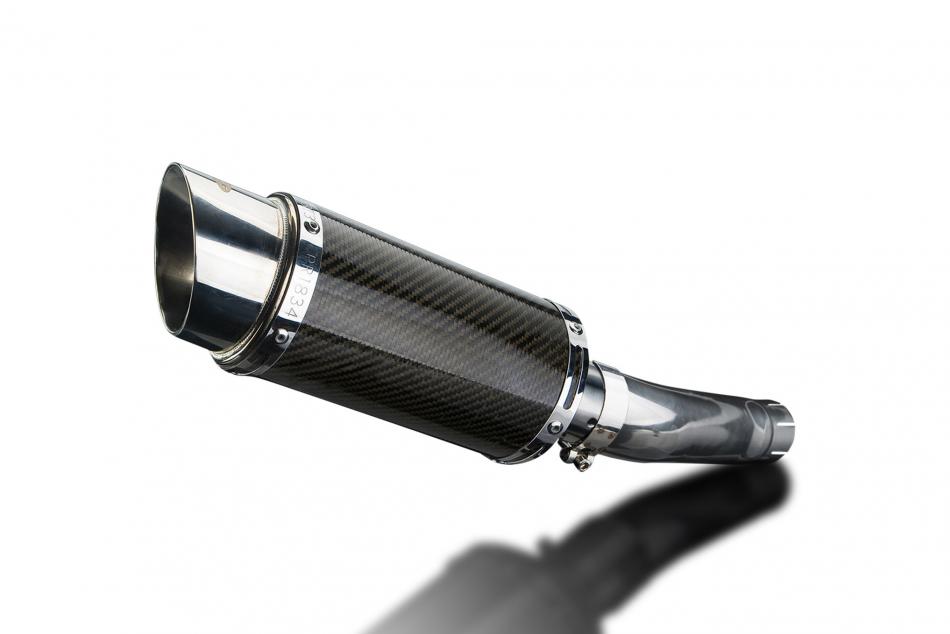 SUZUKI GSXR750 GSX-R750 2008-10 200mm ROUND CARBON  SILENCER EXHAUST KIT