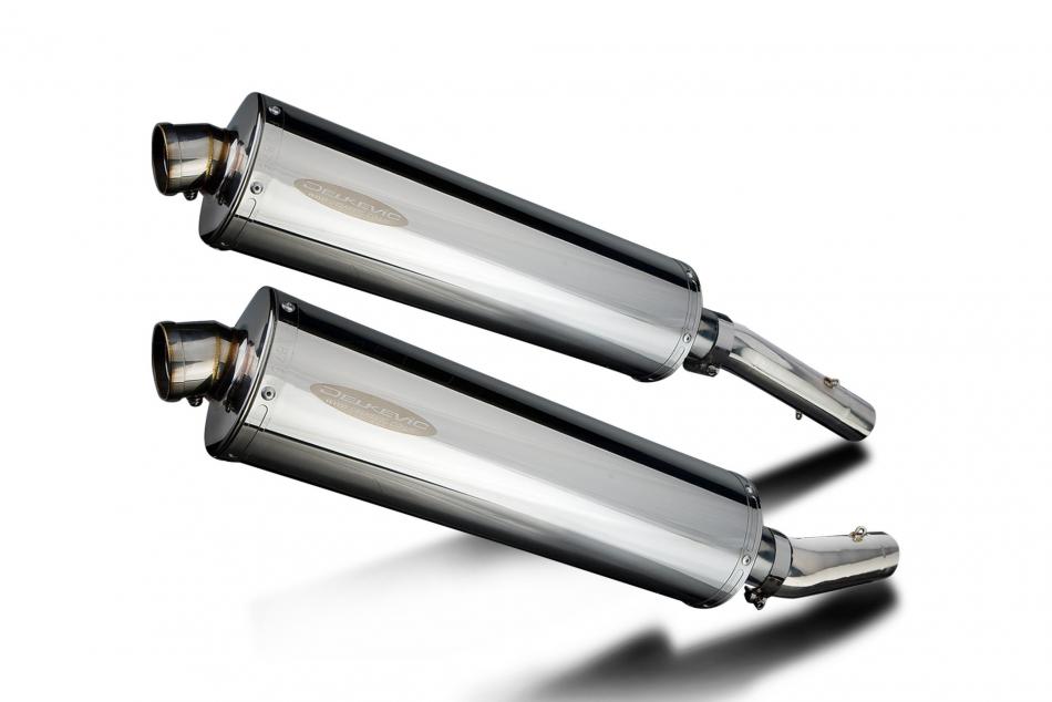 APRILIA TUONO1000R FACTORY 06-10 450mm OVAL STAINLESS BSAU SILENCER EXHAUST KIT