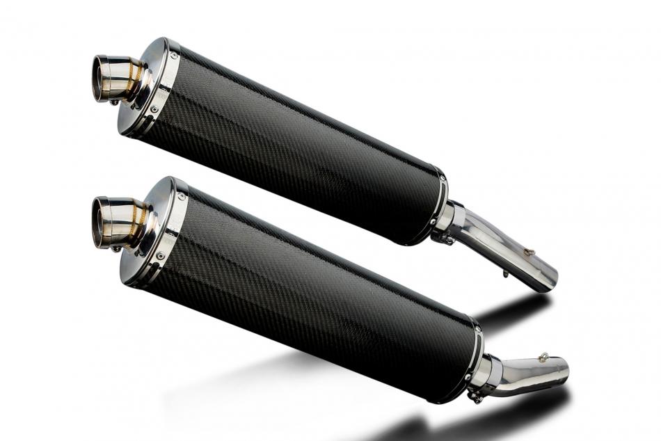 APRILIA TUONO1000R FACTORY 06-10 450mm OVAL CARBON BSAU SILENCER EXHAUST KIT