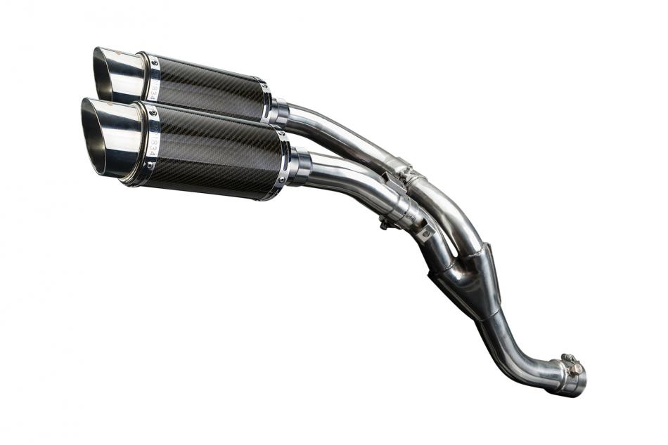 YAMAHA YZF-R1 YZFR1 09-14 DECAT 200mm ROUND CARBON  SILENCER EXHAUST KIT