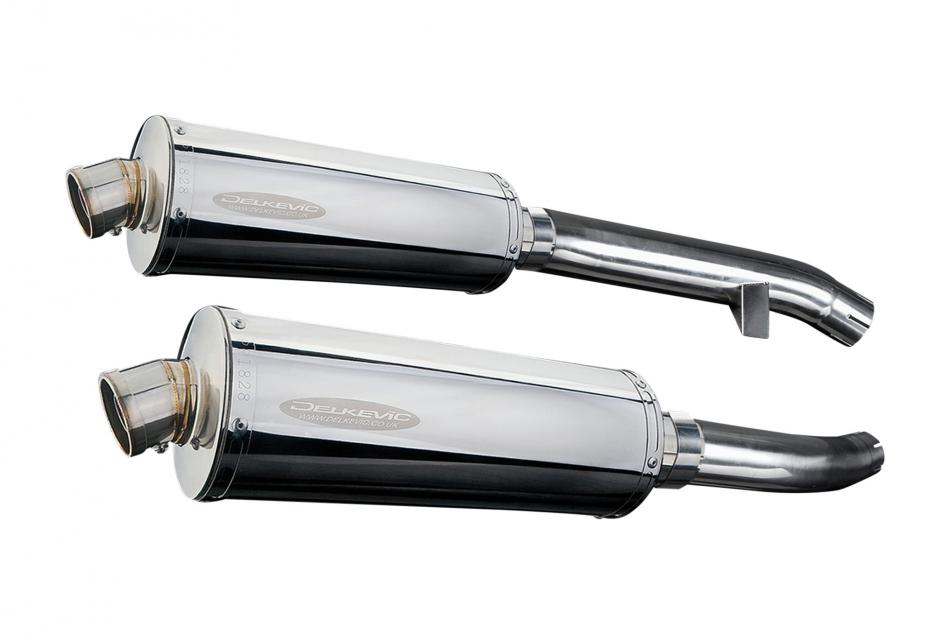 YAMAHA FJR1300 2001-2005 350mm OVAL STAINLESS BSAU SILENCER EXHAUST KIT