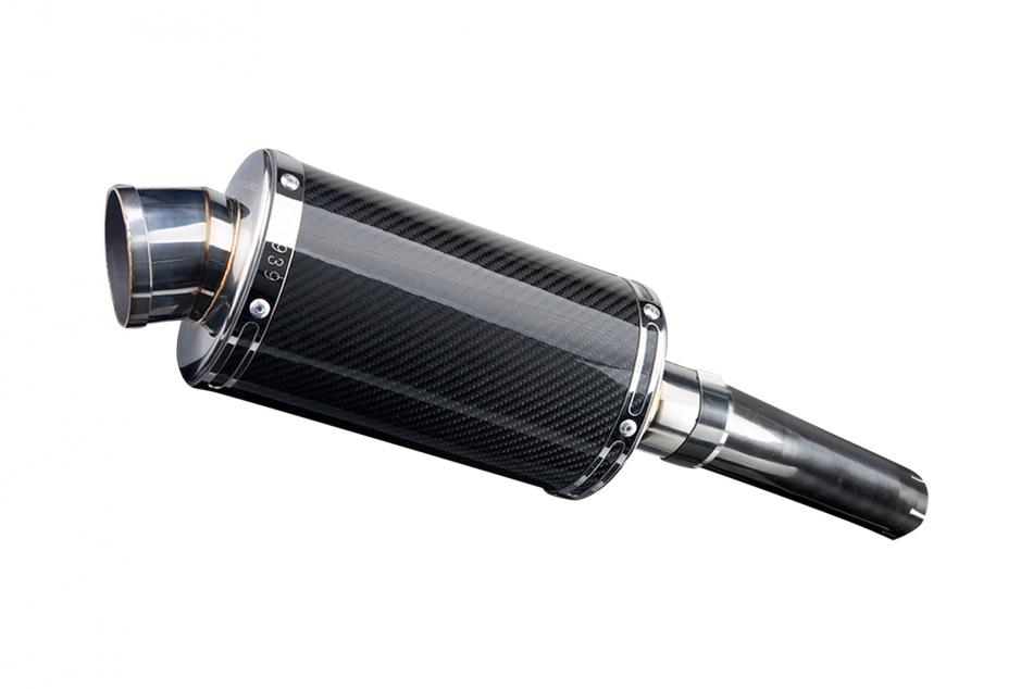 HONDA CBR600F 1987-1990 225mm OVAL CARBON SILENCER EXHAUST KIT