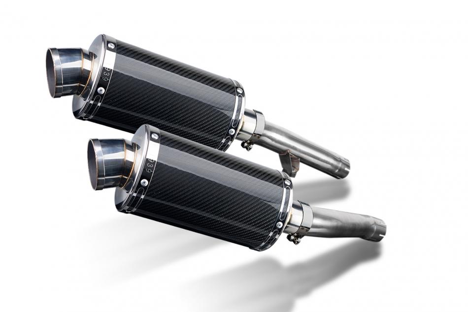 YAMAHA FJ1200 (3CV) 1988-1990 225mm OVAL CARBON SILENCER EXHAUST KIT