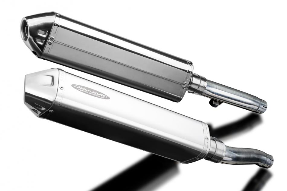 Triumph Trident 750 1994-1998 420mm Tri-Oval Stainless Exhaust Silencer Can Kit