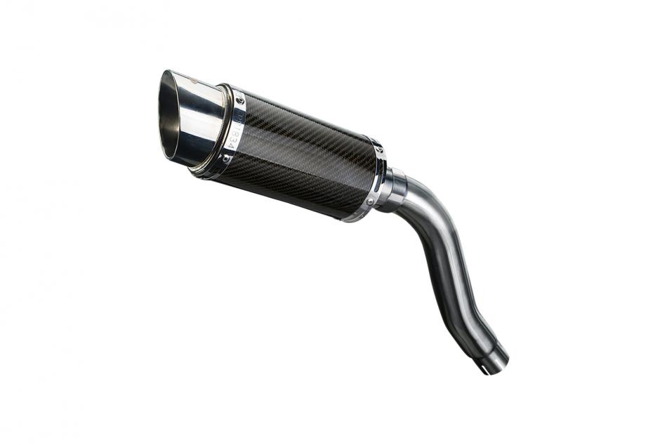 HONDA XL700VA TRANSALP 2008-2014 200mm ROUND CARBON  SILENCER EXHAUST KIT