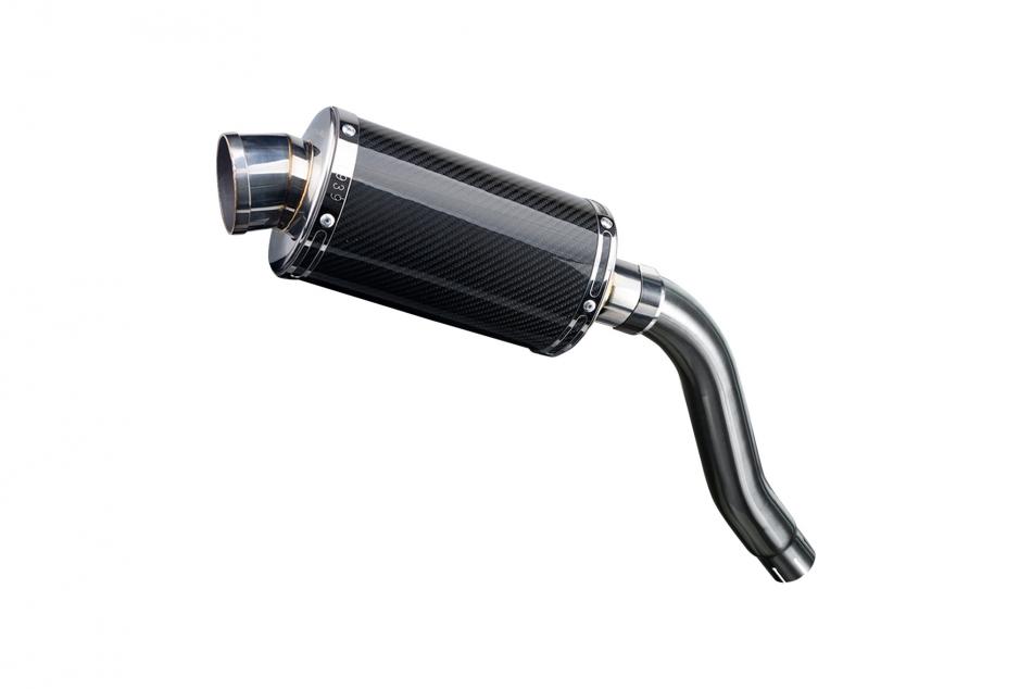 HONDA XL700VA TRANSALP 2008-2014 225mm OVAL CARBON SILENCER EXHAUST KIT