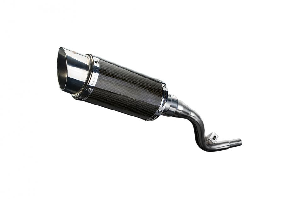 SUZUKI DR125 SM 2005-2014 200mm ROUND CARBON  SILENCER EXHAUST KIT