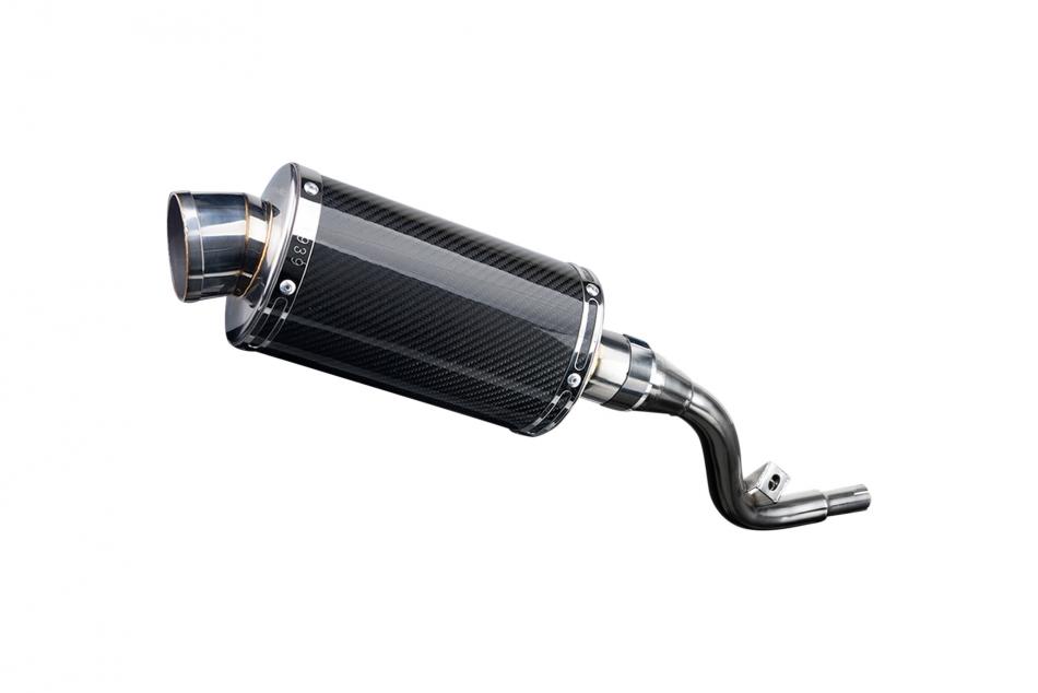 SUZUKI DR125 SM 2005-2014 225mm OVAL CARBON SILENCER EXHAUST KIT