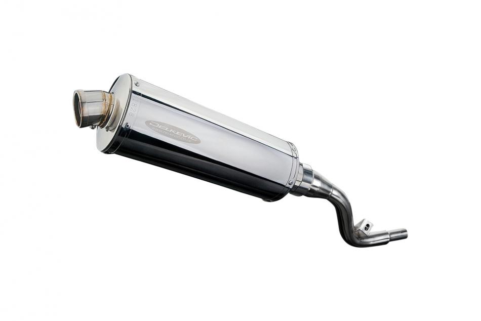SUZUKI DR125 SM 2005-2014 350mm OVAL STAINLESS BSAU SILENCER EXHAUST KIT