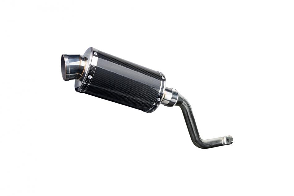 HONDA XR125L 2003-2010 225mm OVAL CARBON SILENCER EXHAUST KIT