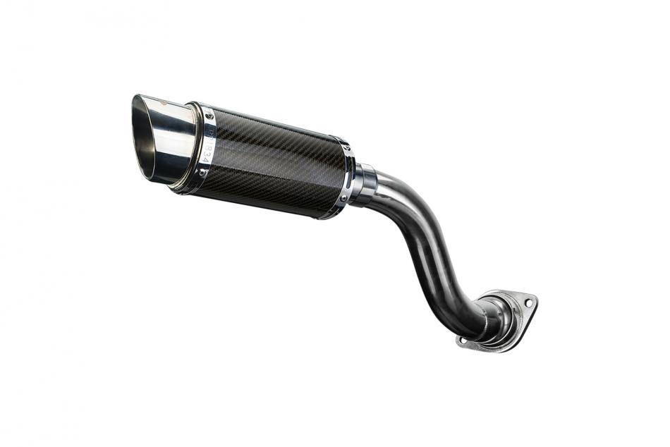 HONDA VFR750 1990-1993 HI LEVEL 200mm ROUND CARBON  SILENCER EXHAUST KIT