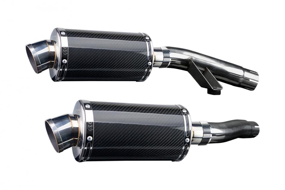 TRIUMPH SPRINT EXECUTIVE 225mm OVAL CARBON SILENCER EXHAUST KIT