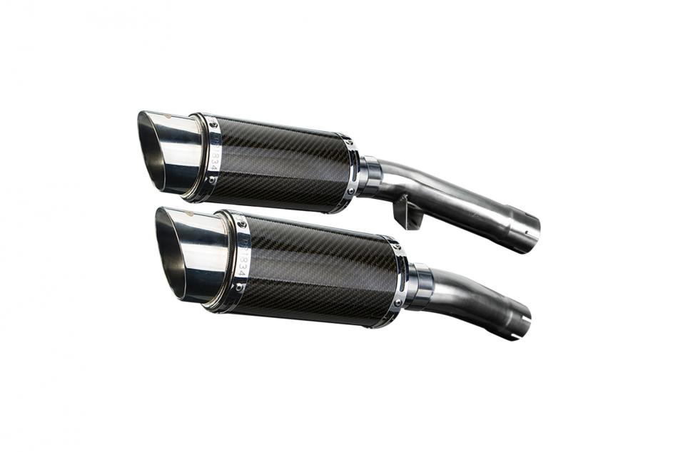 YAMAHA FJ1100 FJ1200 1984-1987 200mm ROUND CARBON  SILENCER EXHAUST KIT