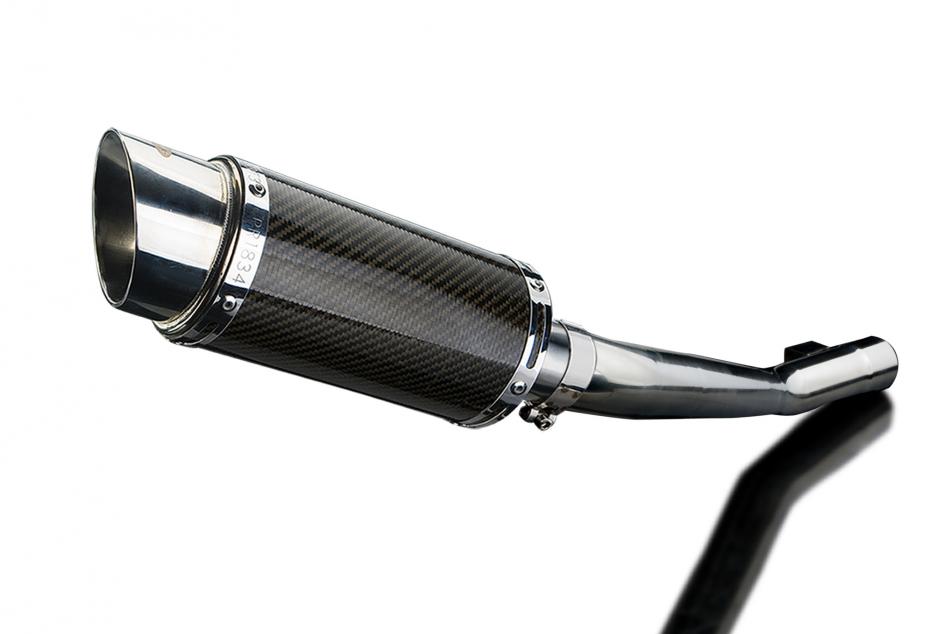 SUZUKI GSX750 1998-2002 200mm ROUND CARBON  SILENCER EXHAUST KIT