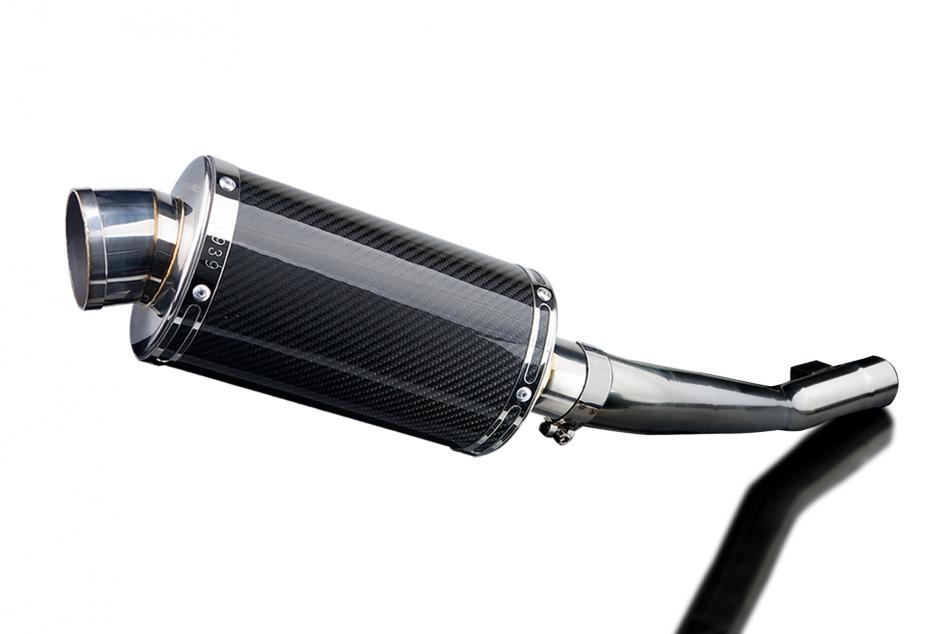 SUZUKI GSX750 1998-2002 225mm OVAL CARBON SILENCER EXHAUST KIT