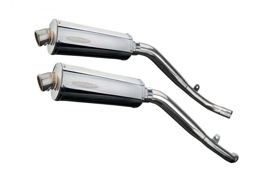 HONDA XL1000 V VARADERO 1999-14 350mm OVAL STAINLESS BSAU SILENCER EXHAUST KIT