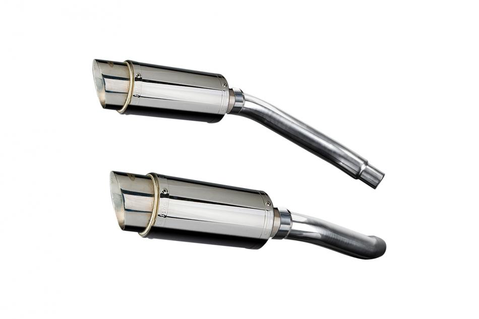 SUZUKI GSXR1100 K-L-M-N 1989-93 200mm ROUND STAINLESS SILENCER EXHAUST KIT