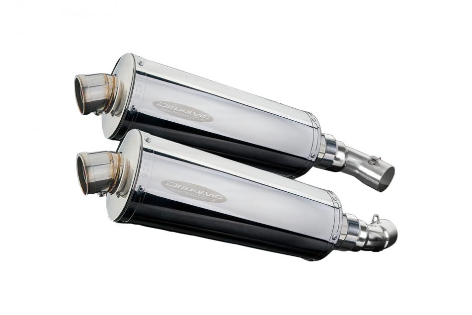 DUCATI MONSTER 696 2008-2014 350mm OVAL STAINLESS BSAU SILENCER EXHAUST KIT