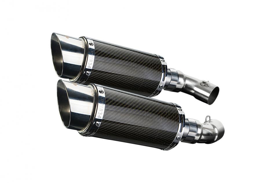 DUCATI MONSTER 796 2011-2014 200mm ROUND CARBON SILENCER EXHAUST KIT